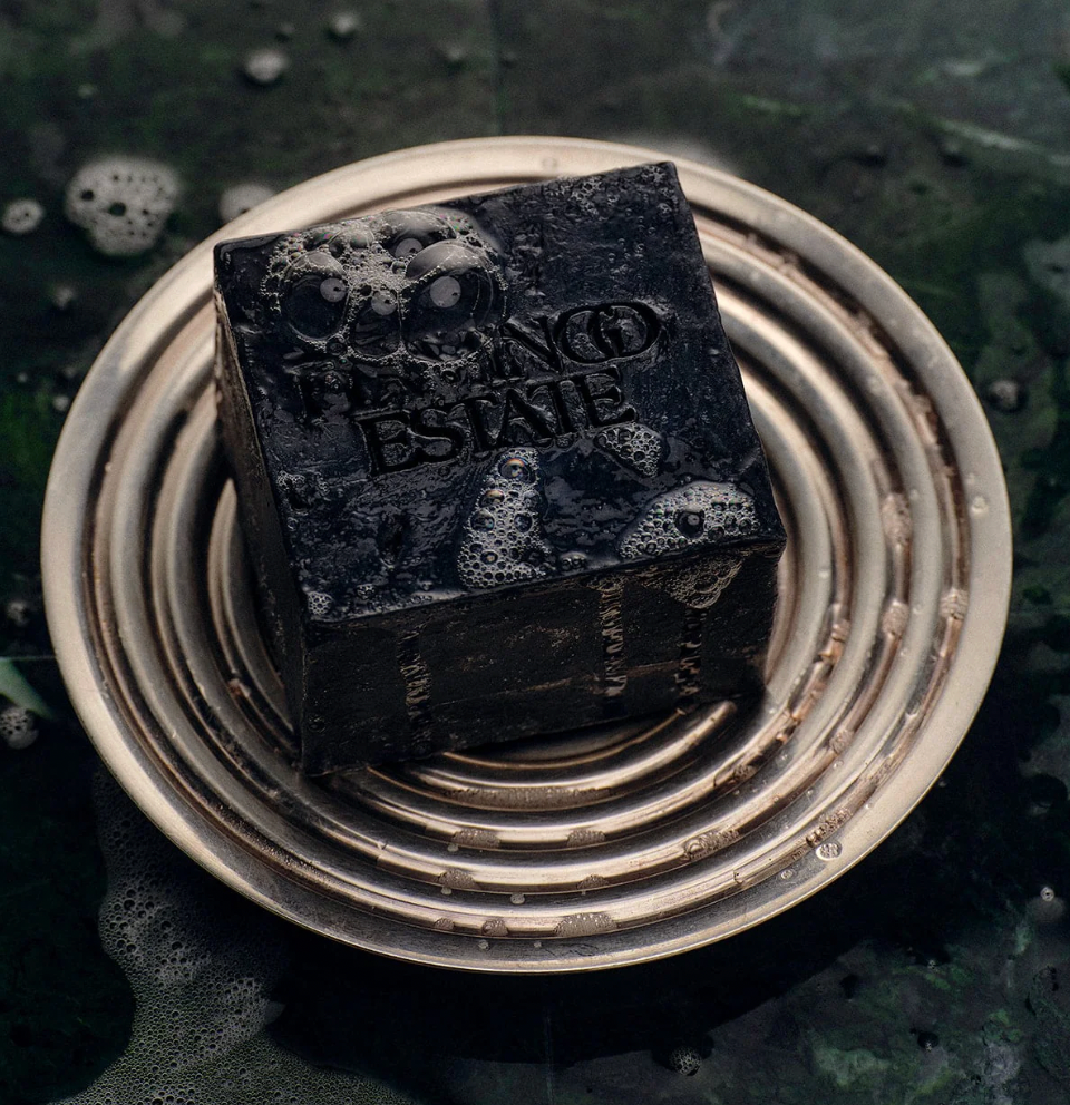 LAVENDER ACTIVATED CHARCOAL SOAP BRICK