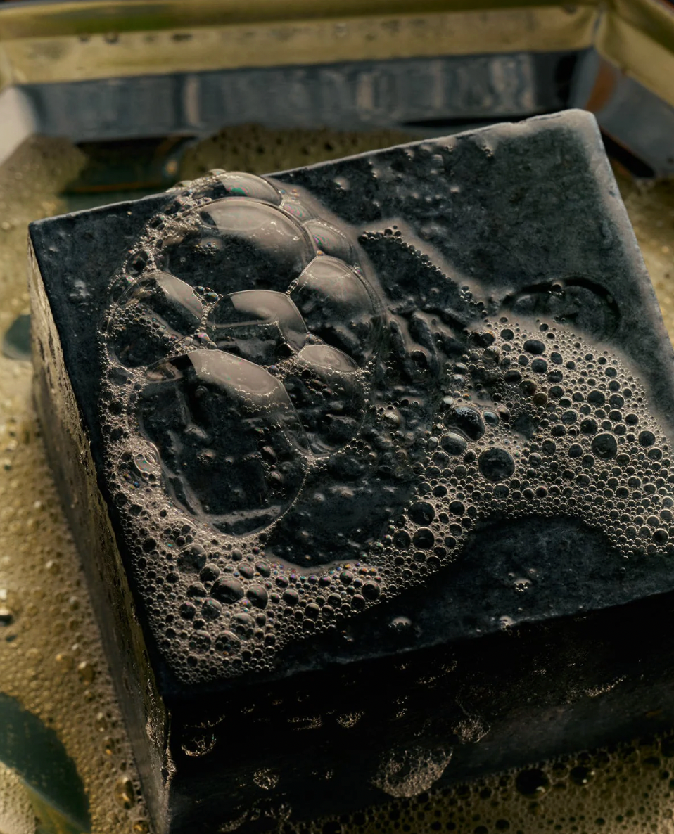 LAVENDER ACTIVATED CHARCOAL SOAP BRICK