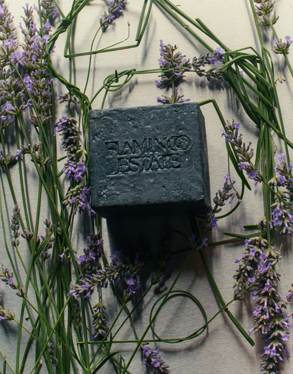LAVENDER ACTIVATED CHARCOAL SOAP BRICK