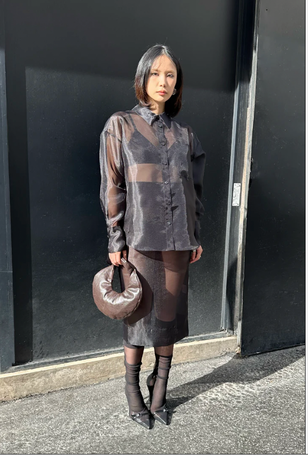 ORGANZA PENCIL SKIRT