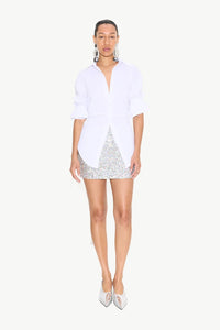 DIZZY SEQUIN SKIRT - SILVER