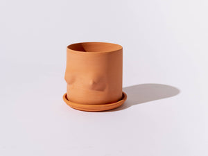 5" TERRA COTTA BOOB POT