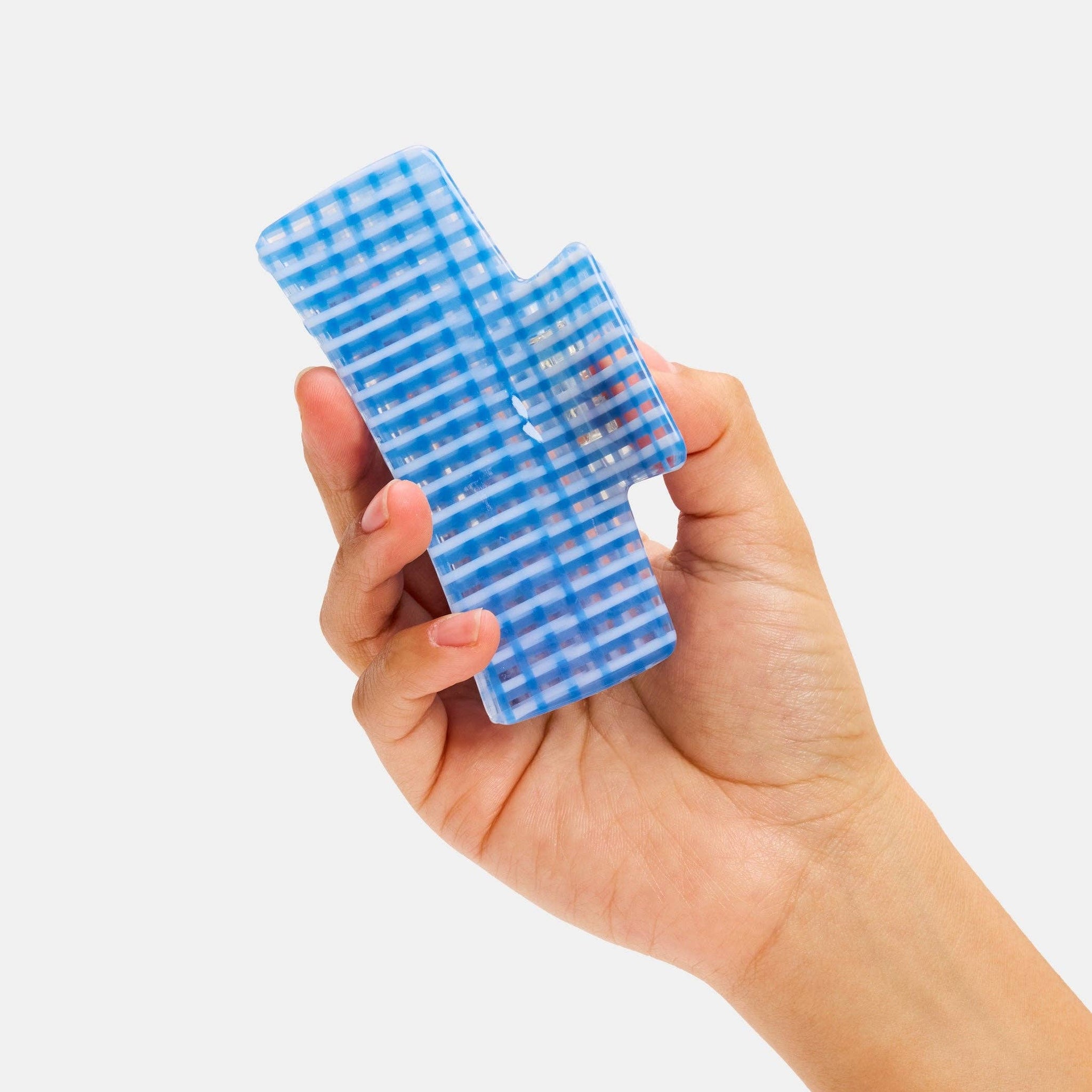 CHUNKS - Box Claw in Blue Lattice