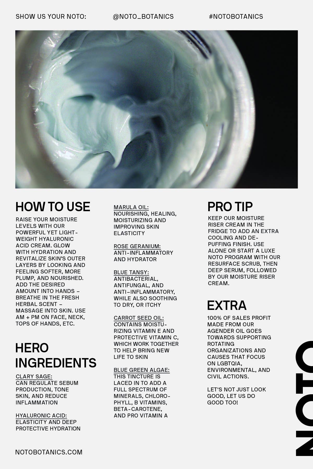 NOTO Botanics - Moisture Riser Cream