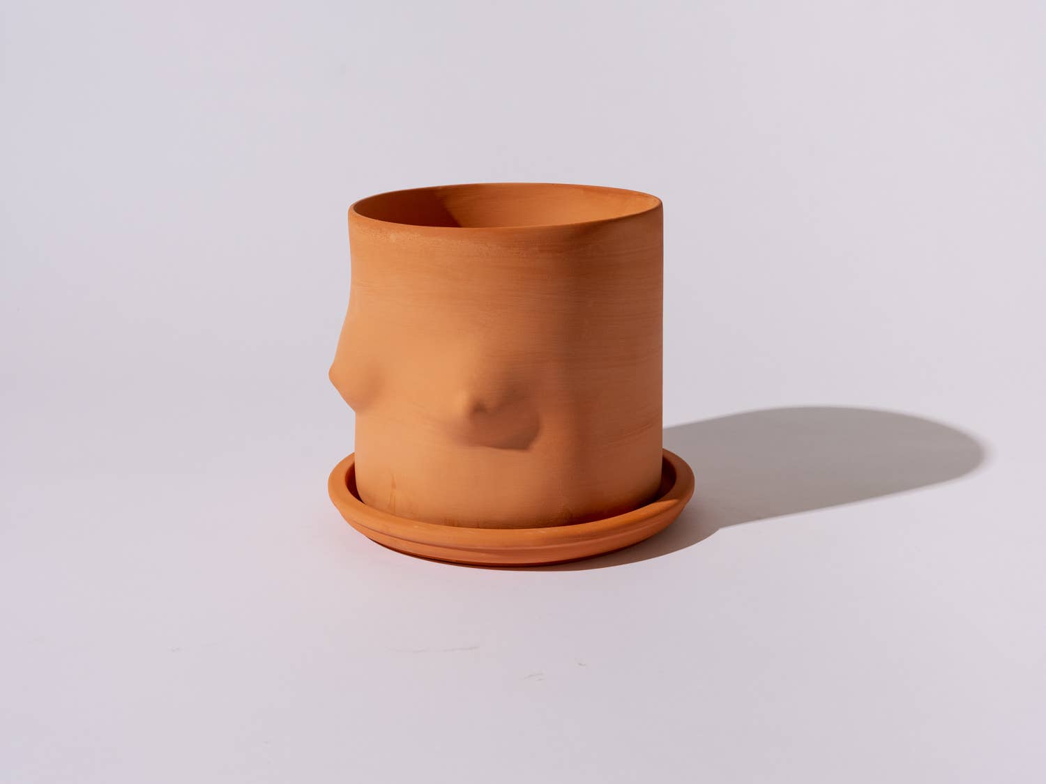 8" TERRA COTTA BOOB POT