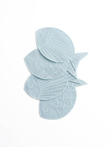 Piecework - Sardine Cocktail Napkins - Set of 4