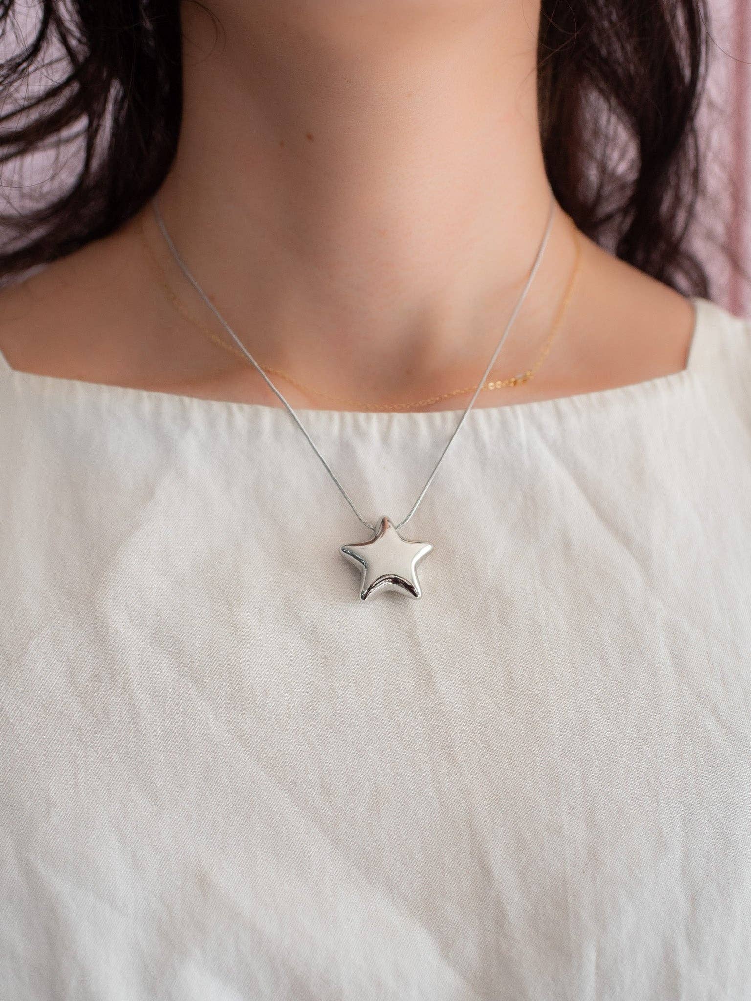 STAR NECKLACE- SILVER