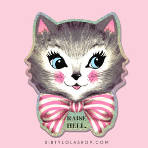 Dirty Lola - RAISE HELL CAT - PIXIE DUST STICKER