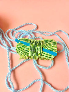 The Peach Fuzz - Crochet Yarn Hair Claw