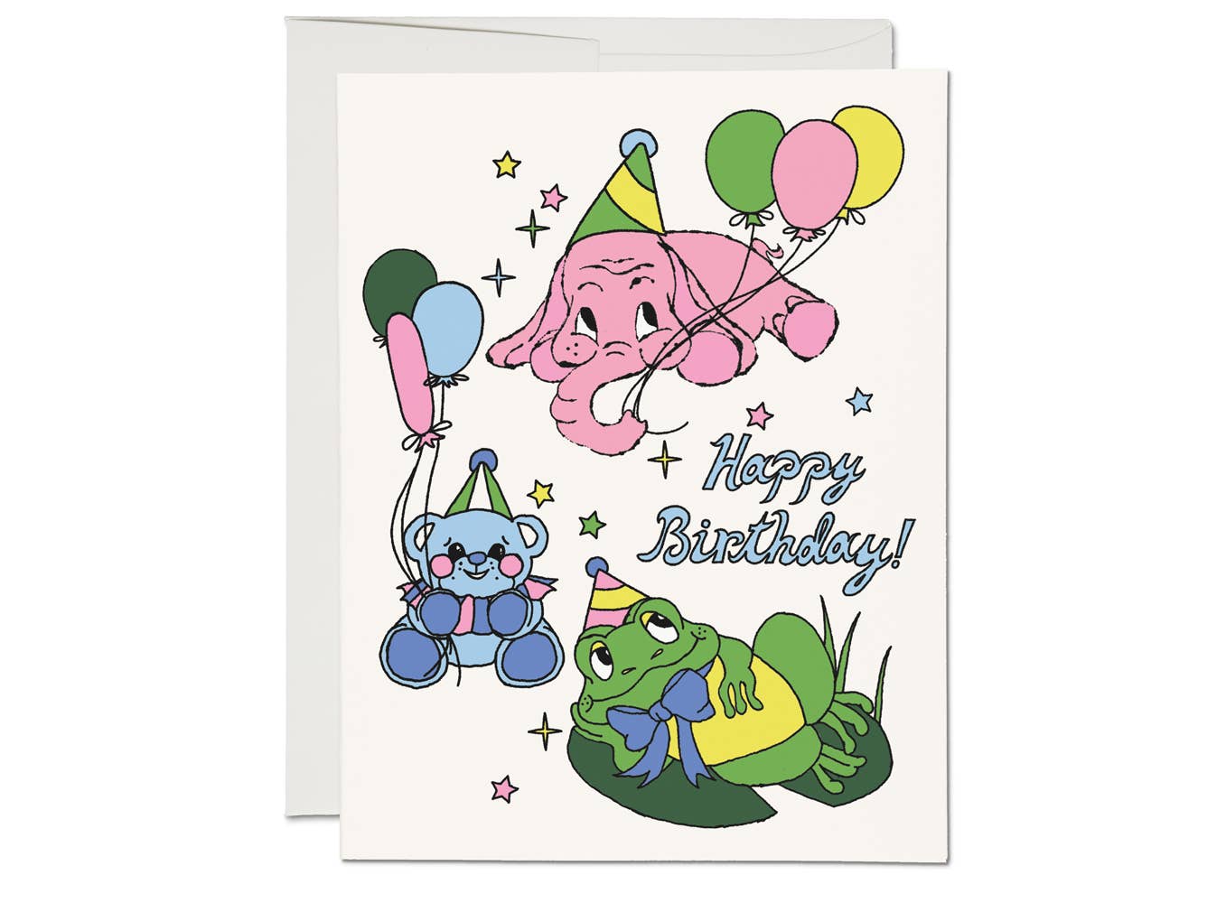 Animals birthday greeting card