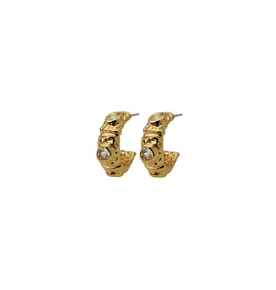 DONNA CLEAR EARRINGS - GOLD