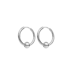 DROP HOOPS - SILVER