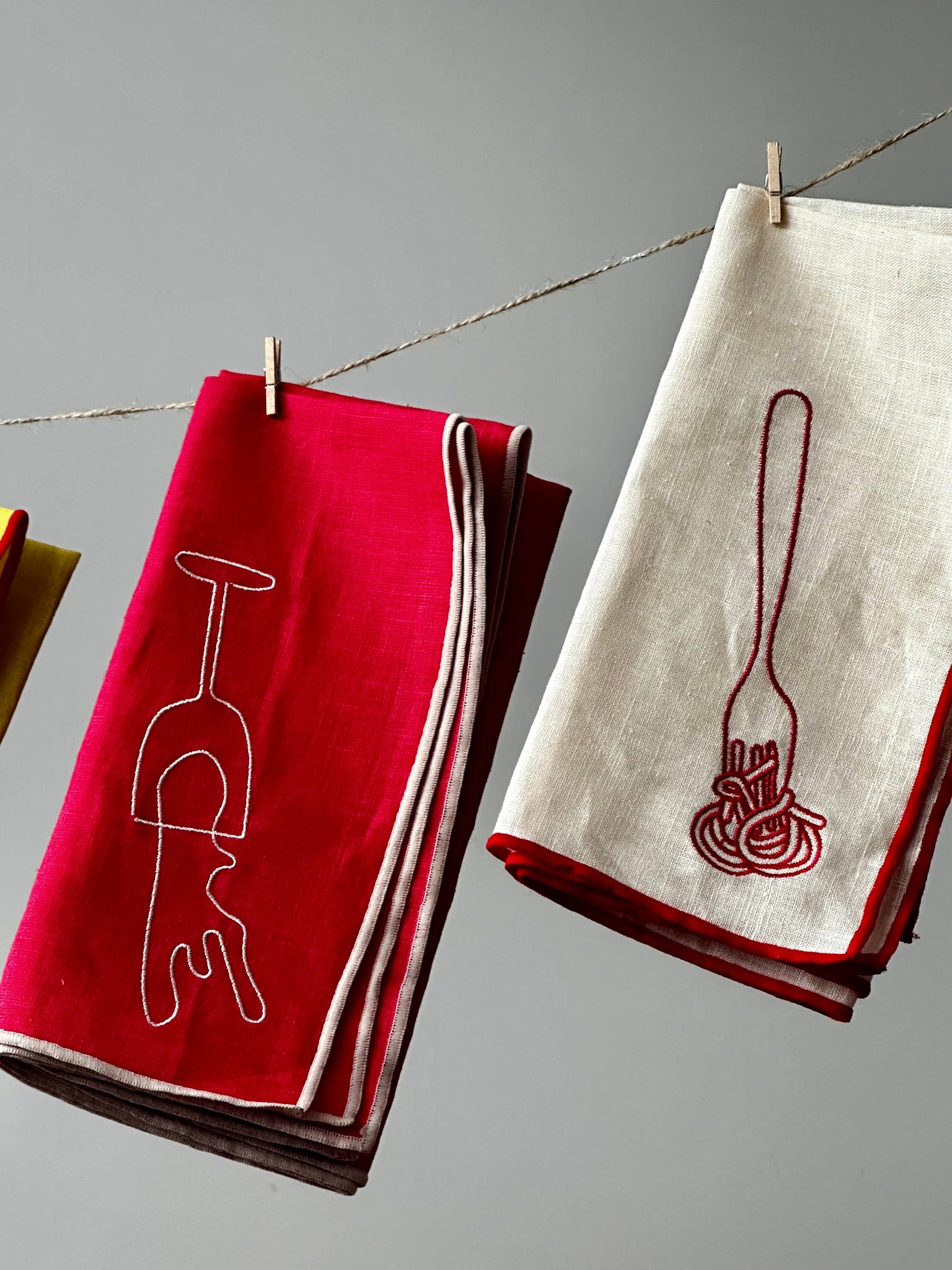 MÆGEN - Linen Blend Napkins - Spaghetti (Set of 2)