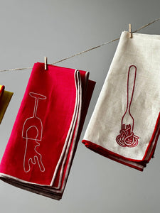 MÆGEN - Linen Blend Napkins - Spaghetti (Set of 2)