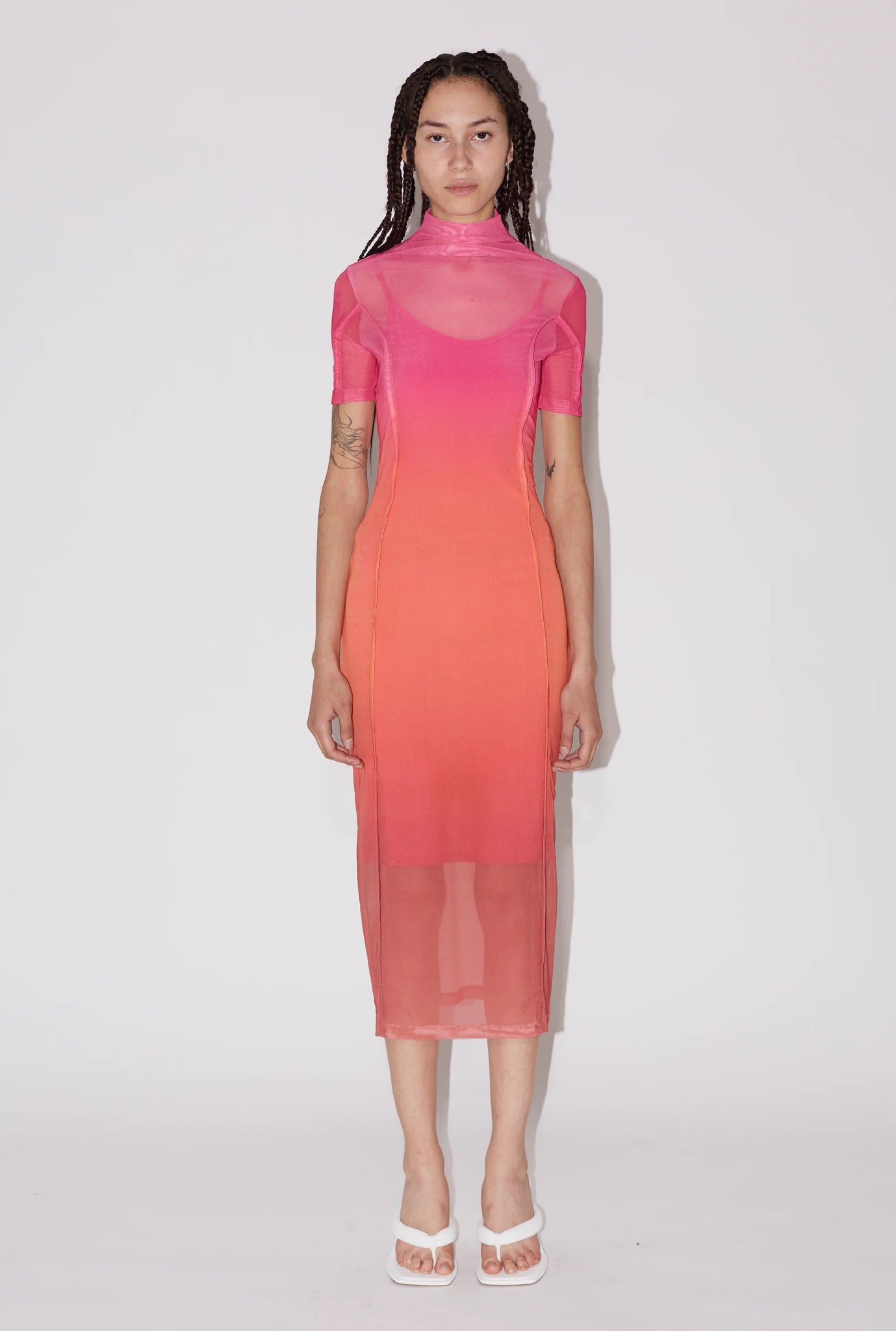 GRADIENT MESH DRESS