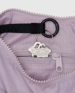 SMALL NYLON CRESCENT BAG - DUSTY PINK
