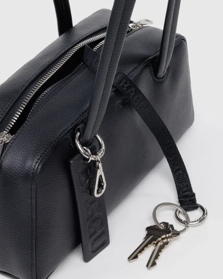 Small Recycled Leather Bowler Bag