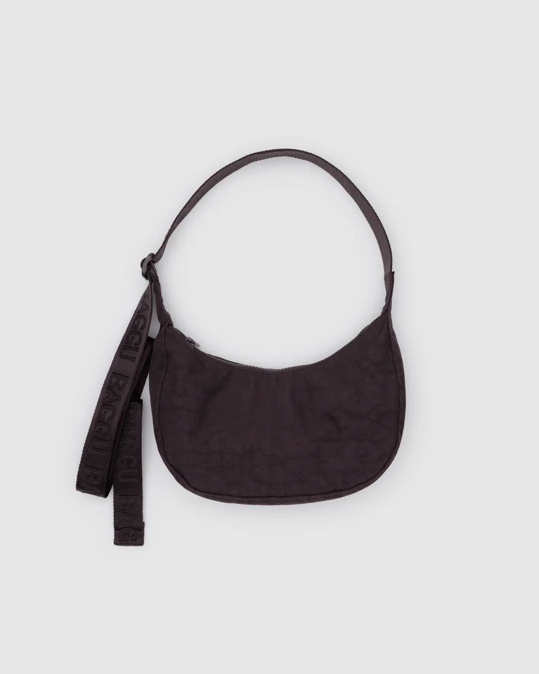 SMALL NYLON CRESCENT BAG - CHOCOLATE PLUM