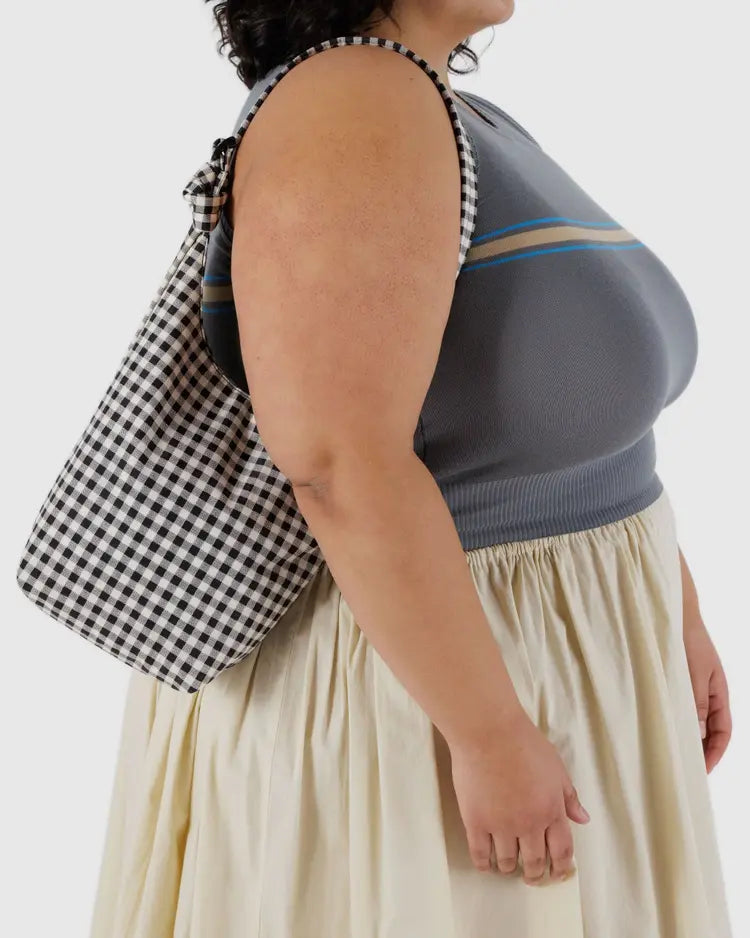 SMALL NYLON SLING - BLACK & WHITE GINGHAM