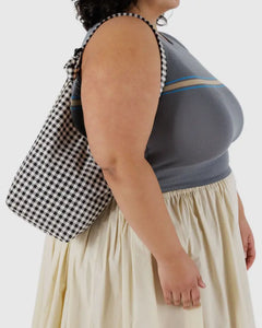 SMALL NYLON SLING - BLACK & WHITE GINGHAM