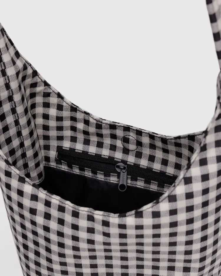 SMALL NYLON SLING - BLACK & WHITE GINGHAM