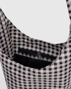SMALL NYLON SLING - BLACK & WHITE GINGHAM