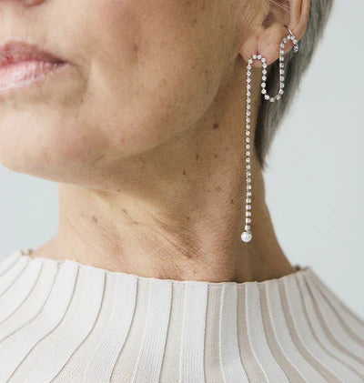 SHINY SINGLE EARRING - SILVER