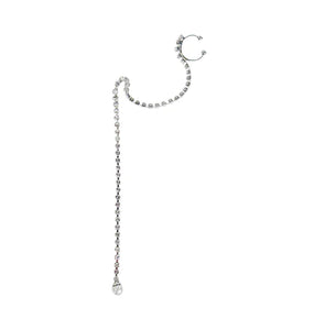 SHINY SINGLE EARRING - SILVER