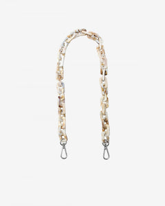 SQUARED CHAIN HANDLE - MILKY WHITE