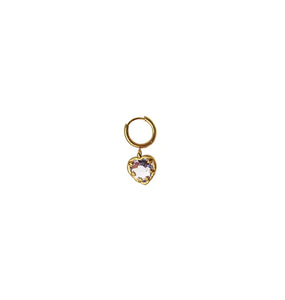 VEJA CRYSTAL CLEAR SINGLE EARRING - GOLD