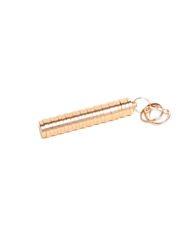 MINI CARRY CASE KEYCHAIN IN GOLD