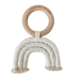 RAINBOW MACRAME TEETHER- CREAM