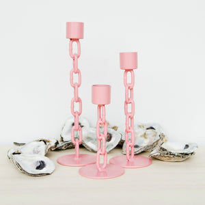 MEDIUM CHAIN CANDLE HOLDER - PINK