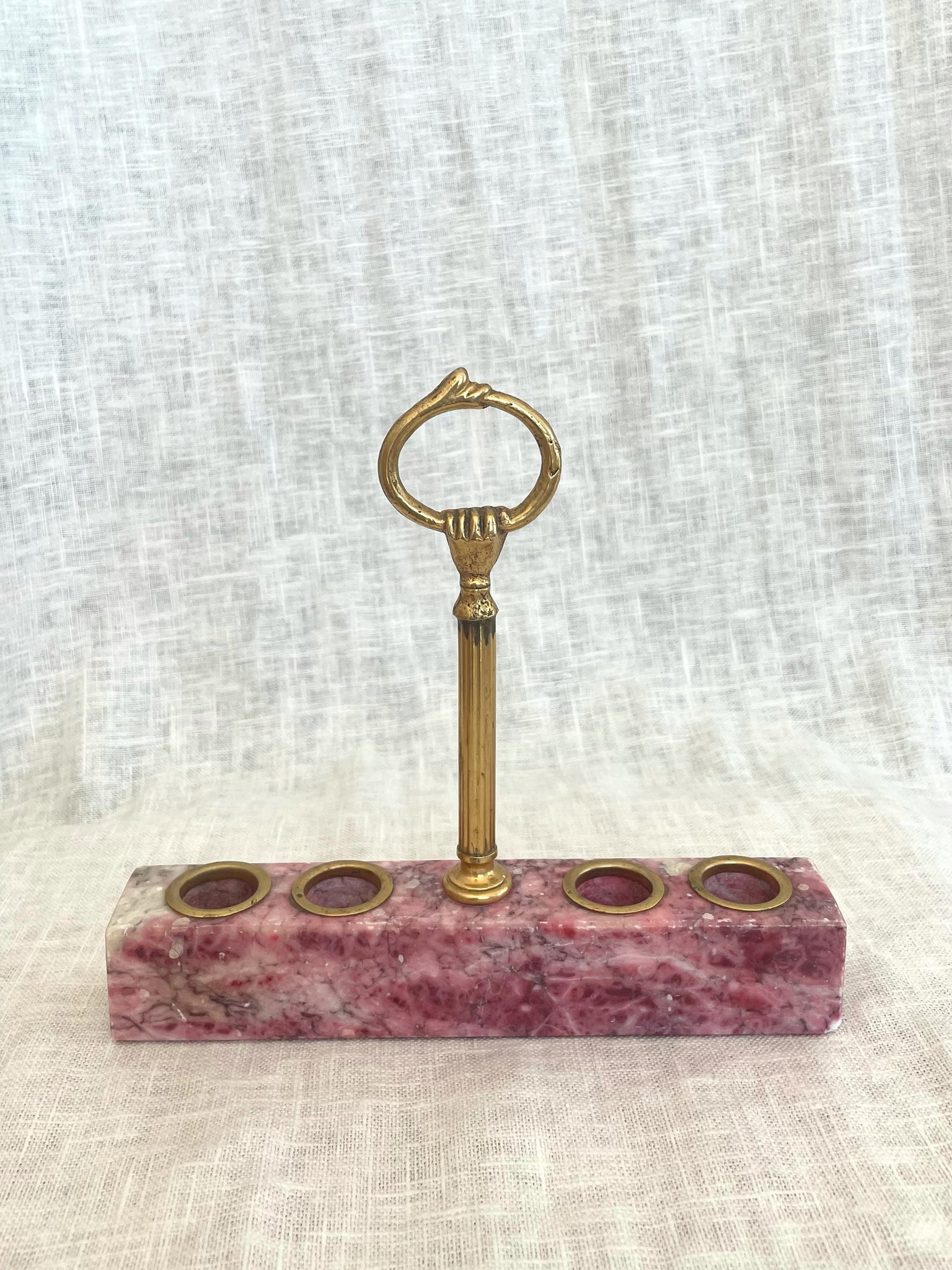PINK ALABASTER LIPSTICK HOLDER