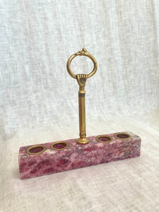 PINK ALABASTER LIPSTICK HOLDER