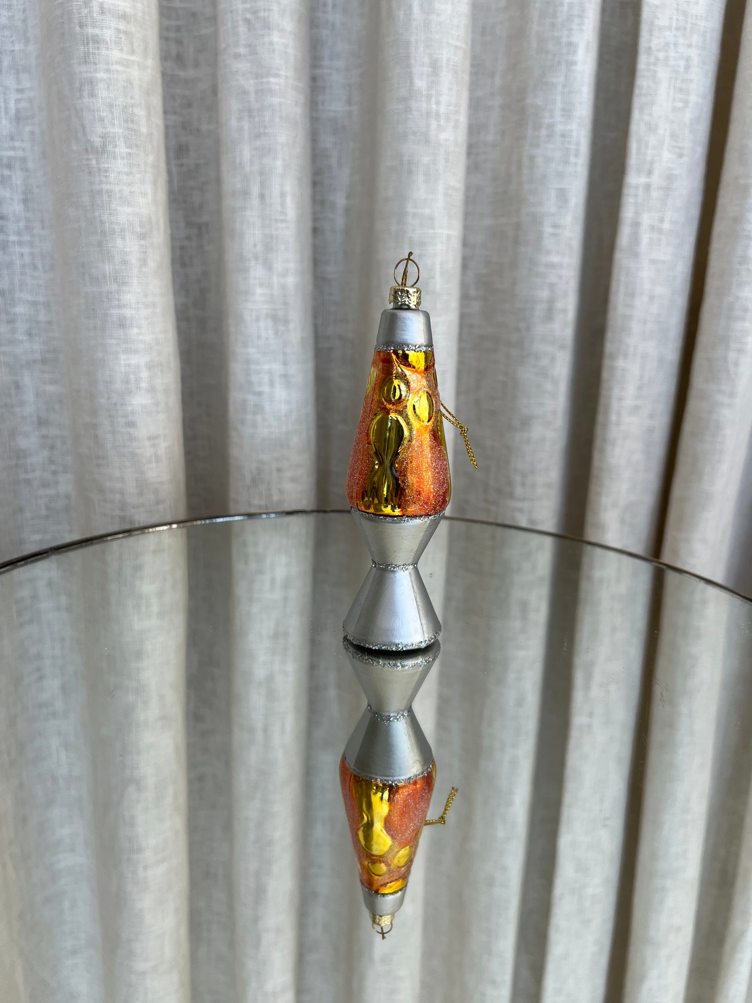 ORANGE LAVA LAMP ORNAMENT