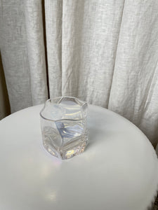 IRIDESCENT GLASS WAVY CUP