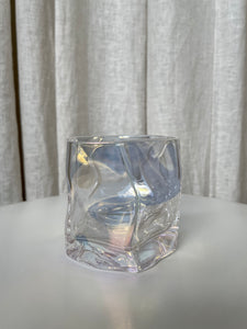 IRIDESCENT GLASS WAVY CUP