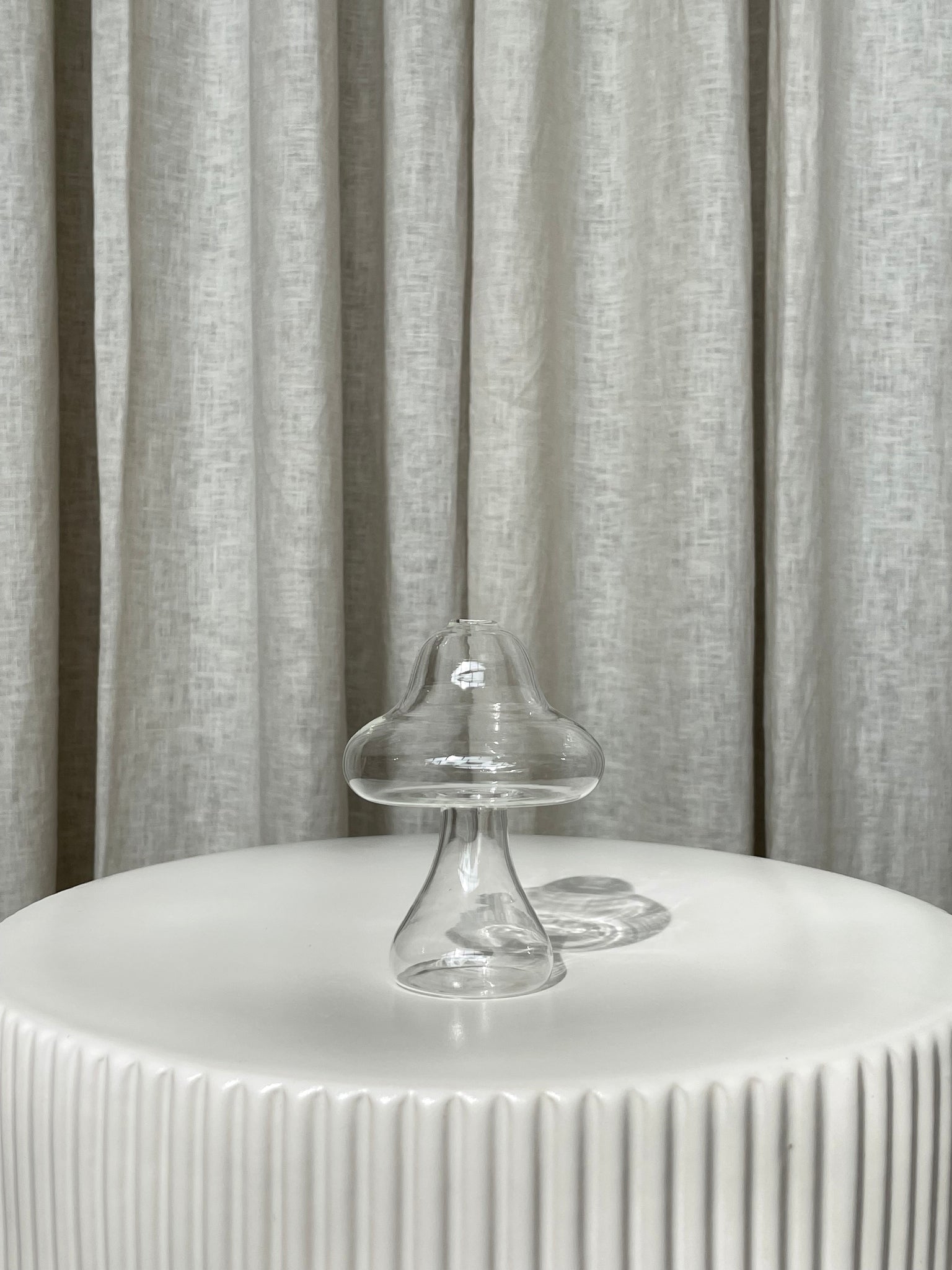 MINI GLASS MUSHROOM VASE