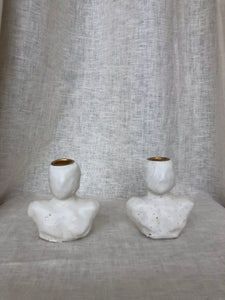LUCERNA CANDLESTICK HOLDERS - WHITE