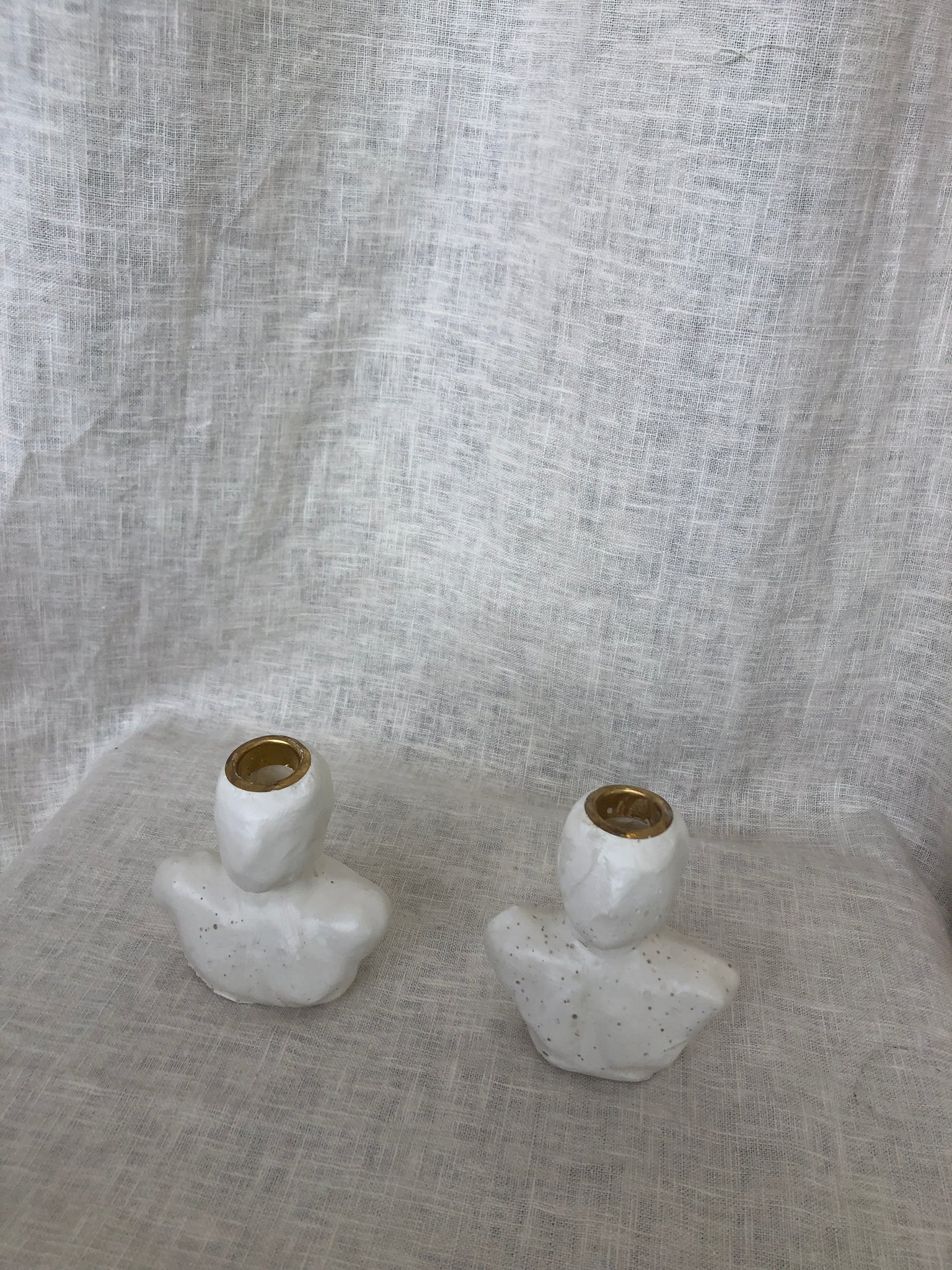 LUCERNA CANDLESTICK HOLDERS - WHITE