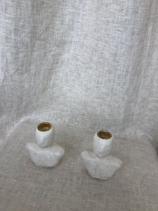 LUCERNA CANDLESTICK HOLDERS - WHITE