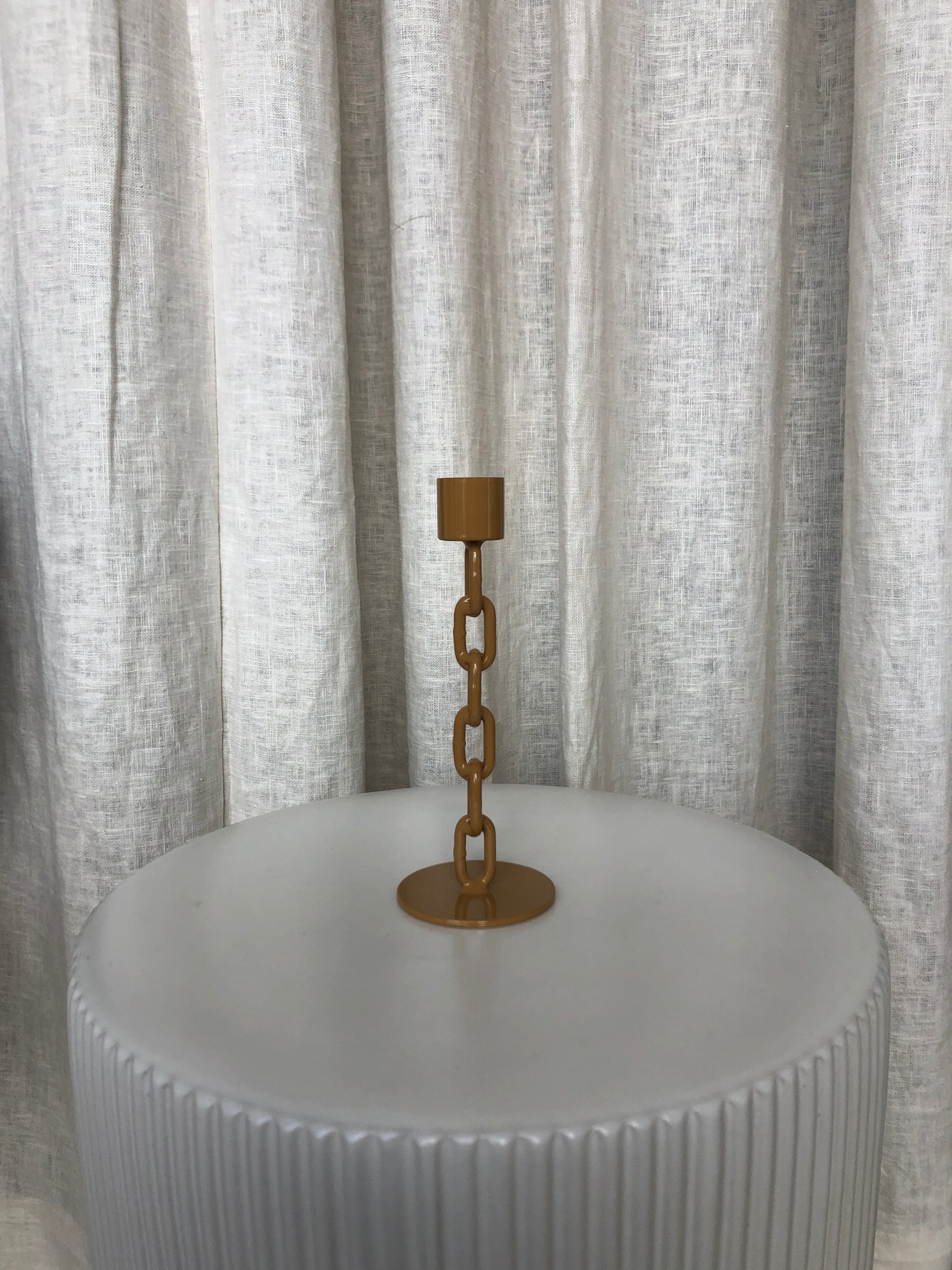 MEDIUM CHAIN CANDLE HOLDER - GOLD