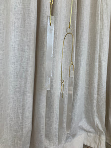 TRIPLE SELENITE DROP WALL GEM