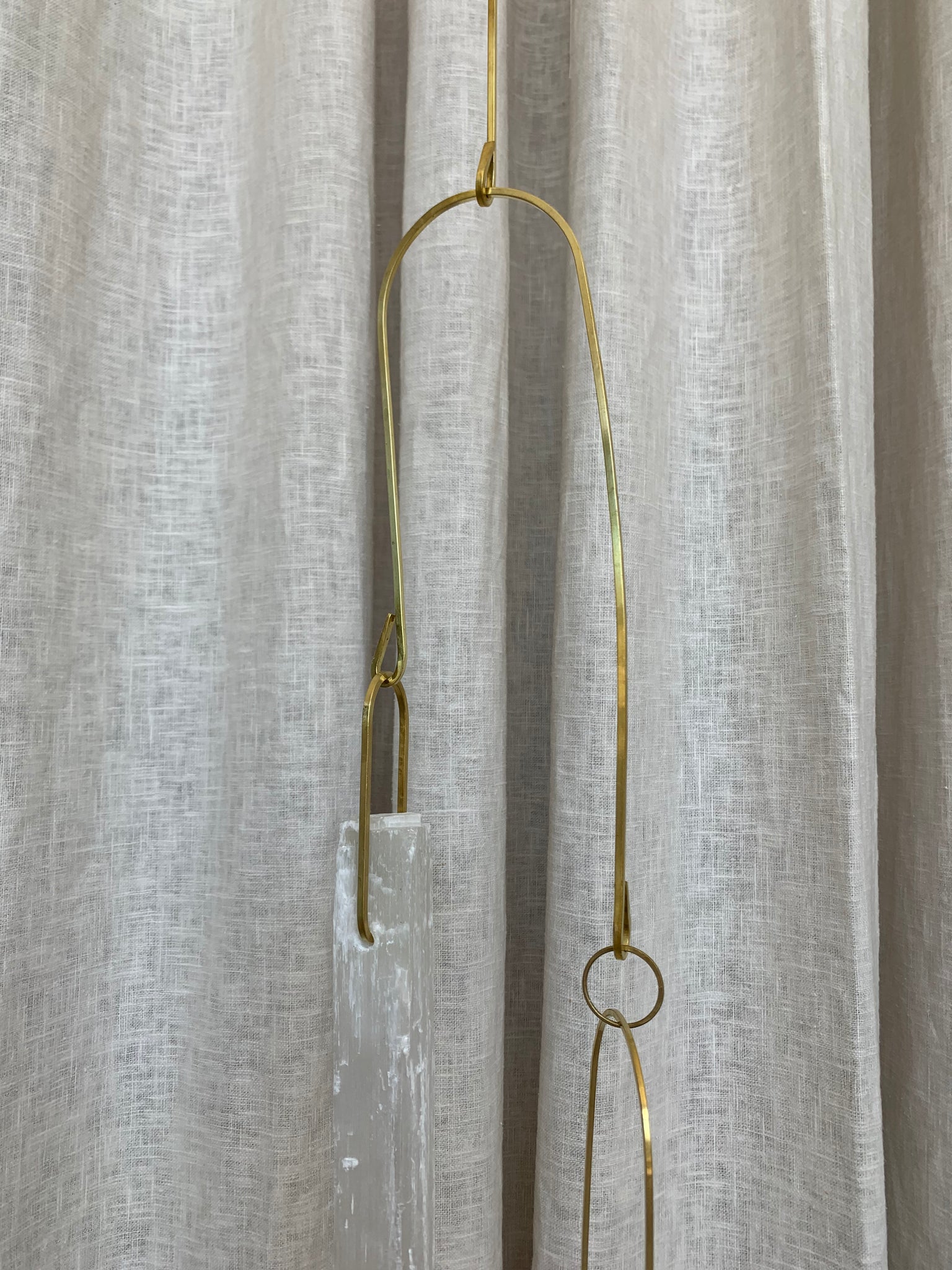 TRIPLE SELENITE DROP WALL GEM