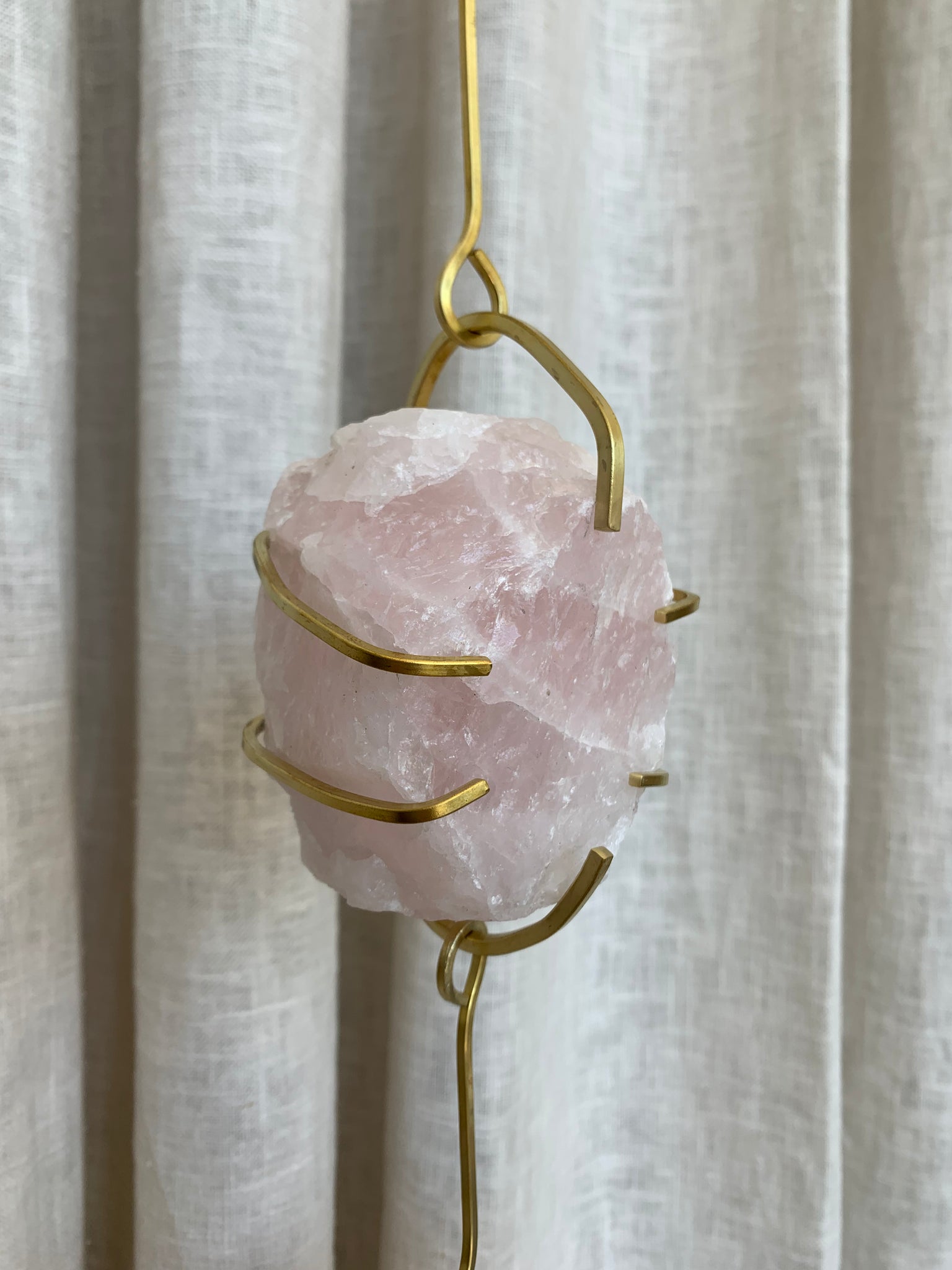 DOUBLE ROSE QUARTZ WALL GEM