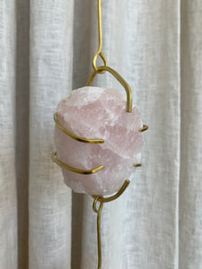 DOUBLE ROSE QUARTZ WALL GEM