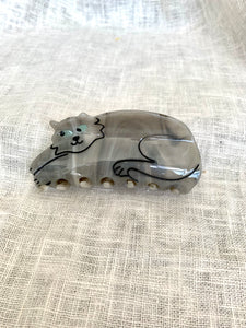 KITTY CAT HAIR CLAW - GREY
