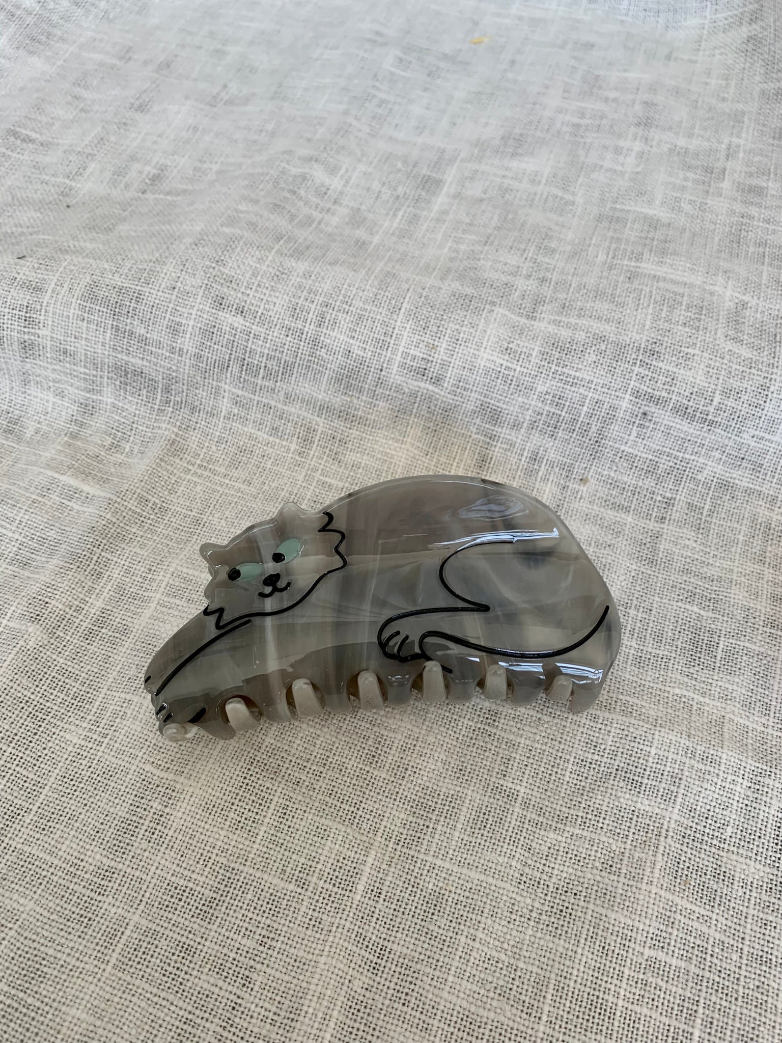 KITTY CAT HAIR CLAW - GREY