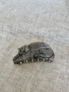 KITTY CAT HAIR CLAW - GREY